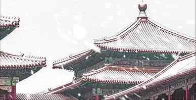 4k故宫雪景意境背景视频ae模板视频的预览图